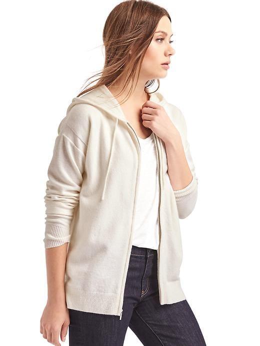 Gap Soft Zip Hooded Sweater - Snow Cap
