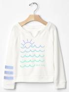 Gap Beach Graphic Sweatshirt - New Off White