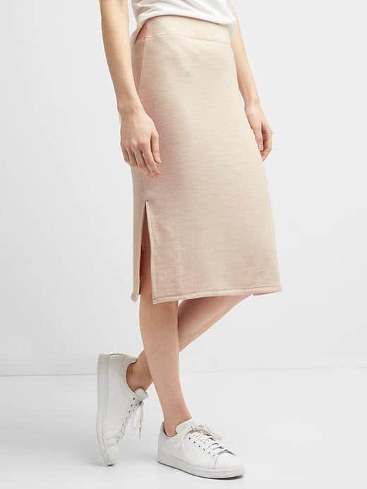 Gap Women Softspun Midi Skirt - Pink Standard