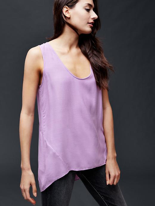Gap Women Fluid Shirttail Tank - Lavender Hill
