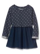 Gap Dotty Double Layer Tulle Dress - Blue/navy