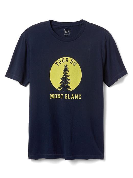 Gap Men Short Sleeve Graphic Tee - Tour Du Mont Blanc