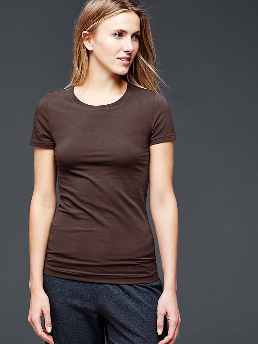 Gap Women Pure Body Short Sleeve Tee - Rich Eggplant