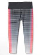 Gap Women Gfast Cross Train Ombre Stripe Capris - Pink Stripe