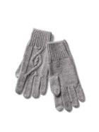 Gap Women Diamond Cable Knit Tech Gloves - Medium Grey
