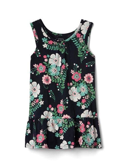 Gap Print Peplum Tank - Navy Floral