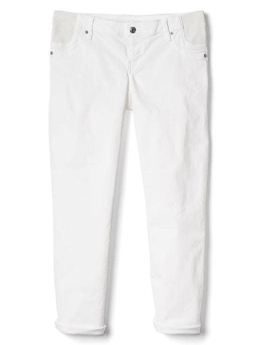 Gap Inset Panel Best Girlfriend Jeans - White Denim