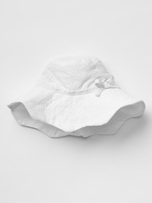 Gap Scallop Trim Sun Hat - White