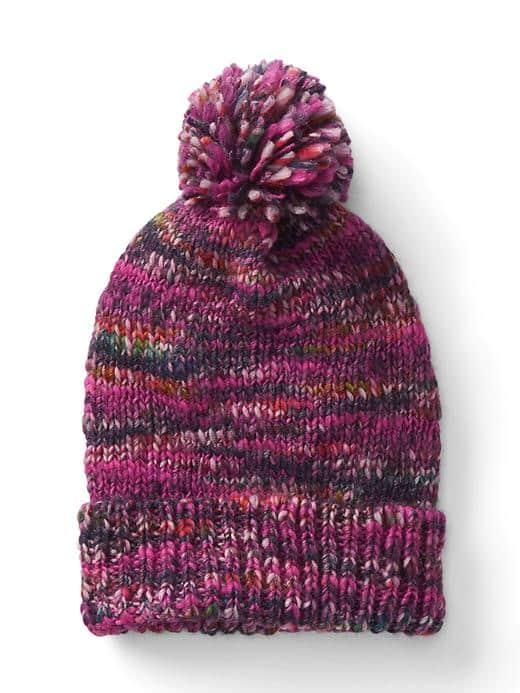 Gap Multi Color Marled Beanie - Pink Multi