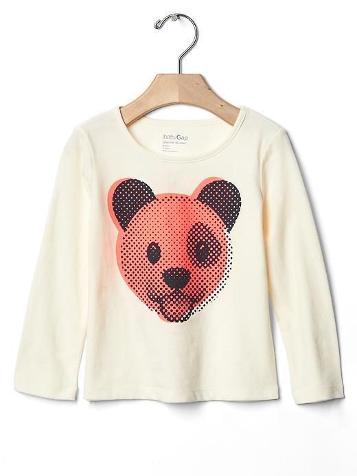 Gap Glitter Graphic Long Sleeve Tee - Bear