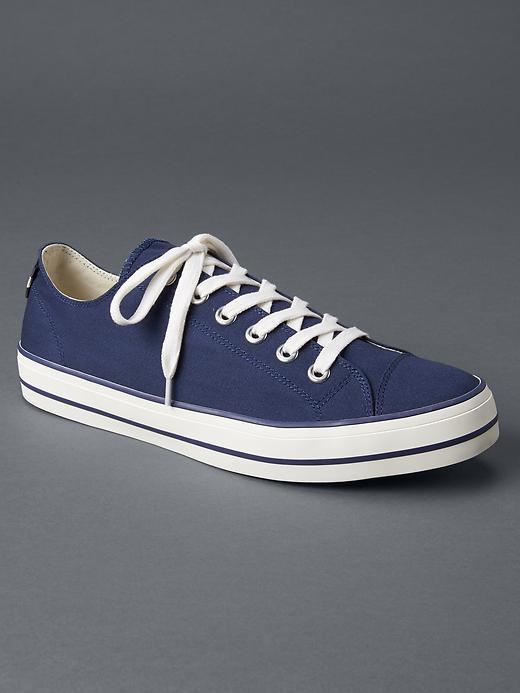 Gap Men Canvas Lace Up Sneakers - Comet Blue