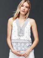 Gap Women Woven Tank - Diamond Geo