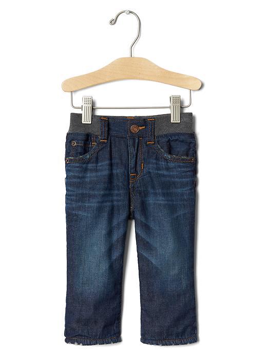 Gap 1969 My First Fleece Lined Straight Jeans - Medium Wash