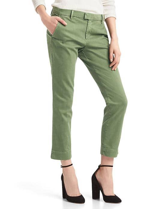 Gap Women Slim Crop Chinos - Monterey Cypress