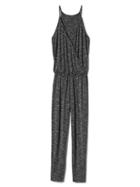 Gap Women Space Dye Wrap Jumpsuit - Black Space Dye