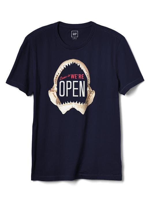 Gap Men Graphic Short Sleeve Tee - Shark Jaw