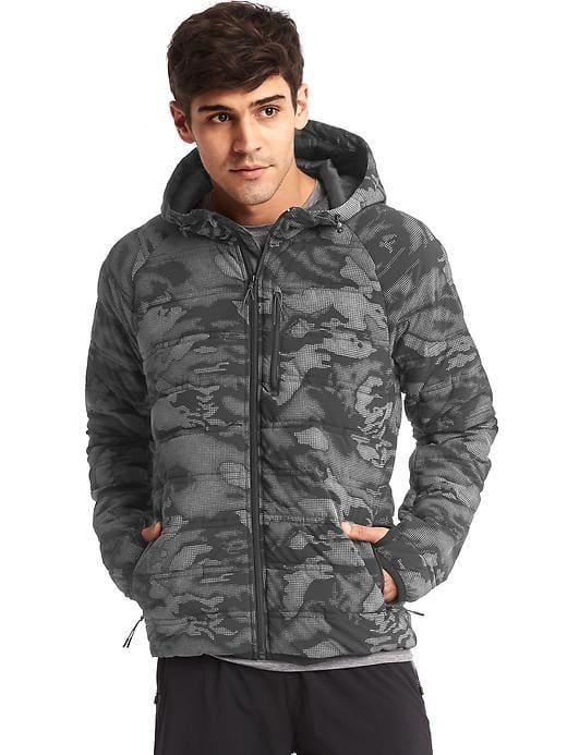 Gap Men Primaloft Reflective Hooded Puffer Jacket - Reflective