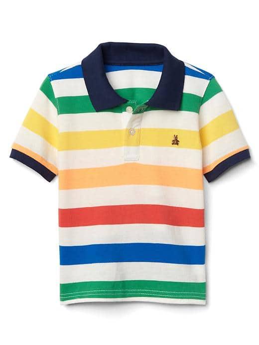 Gap Women Stripe Short Sleeve Polo - New Off White