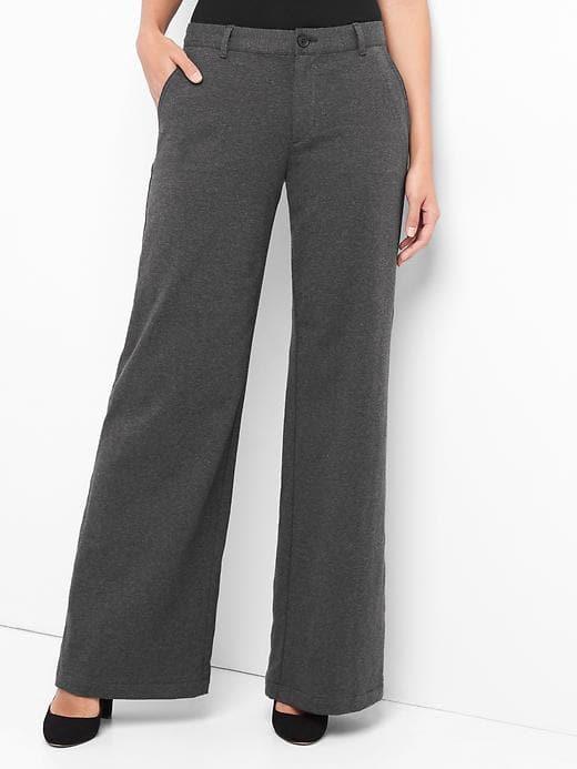 Gap Women Wide Leg Trousers - Charcoal Heather
