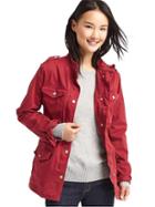 Gap Women Classic Utility Jacket - Cinnabar Red