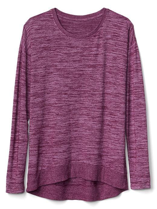Gap Women Softspun Knit Hi Lo Top - Acai Berry