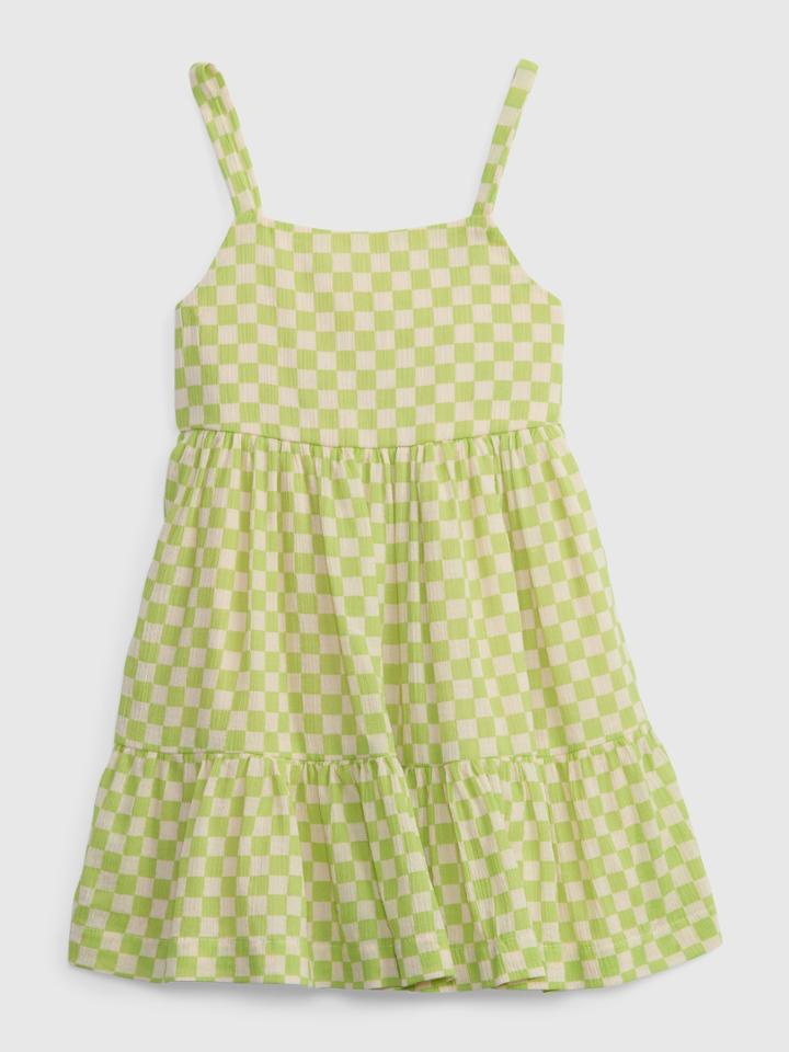 Toddler Checkered Tiered Tank Dress