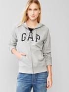 Gap Women Classic Logo Zip Hoodie - Grey