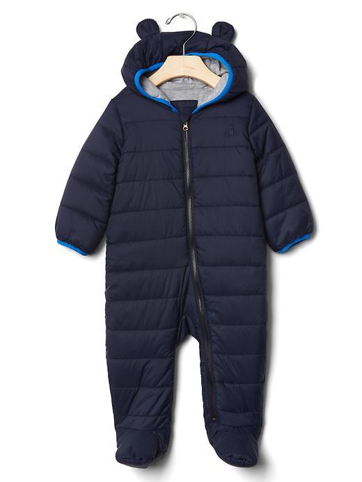 Gap Coldcontrol Bear Zip Footed One Piece - Dark Night