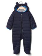 Gap Coldcontrol Bear Zip Footed One Piece - Dark Night