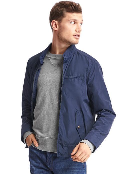 Gap Lightweight Harrington Jacket - Tapestry Navy