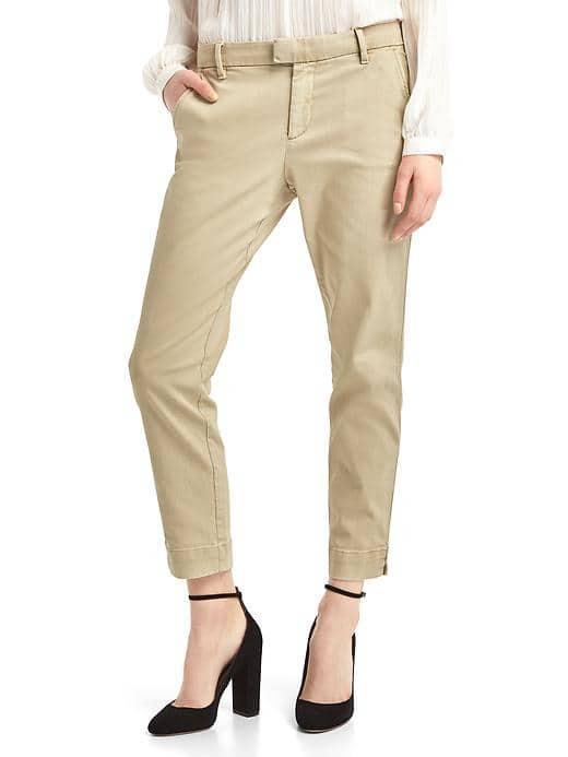 Gap Women Slim Crop Chinos - Iconic Khaki