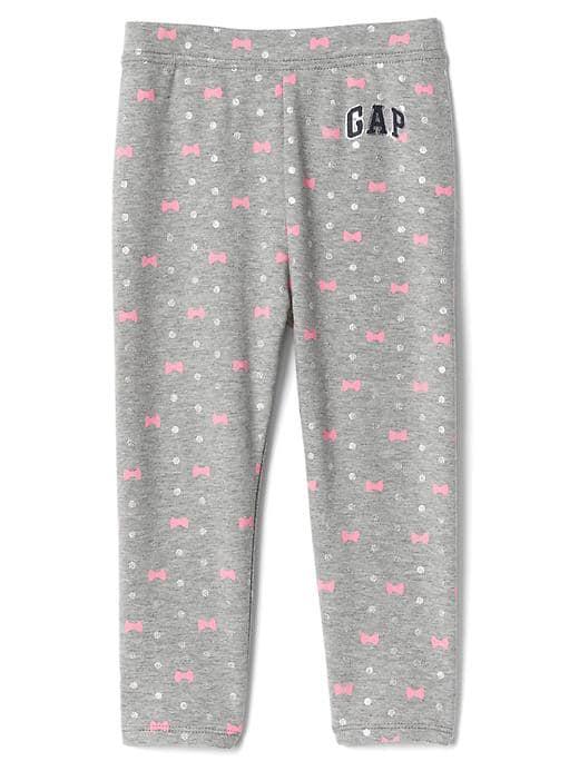 Gap Logo Print Soft Terry Capris - Bow Print