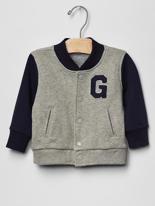 Gap Logo Varsity Jacket - Gray