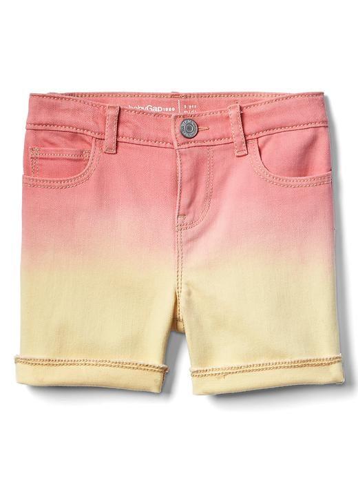Gap Stretch Dip Dye Midi Shorts - Rainbow Popsicle