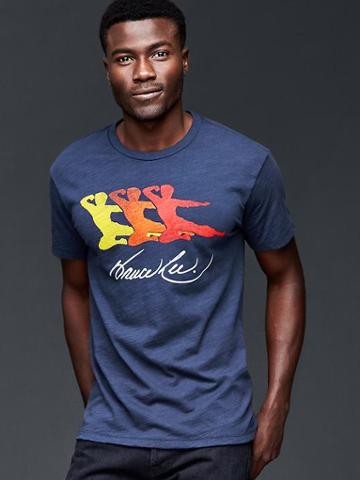 Gap Men Bruce Lee T Shirt - Blue