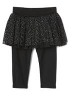 Gap Glitter Tutu Stretch Jersey Leggings - Black