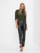 High Rise Faux-leather Vintage Slim Pants