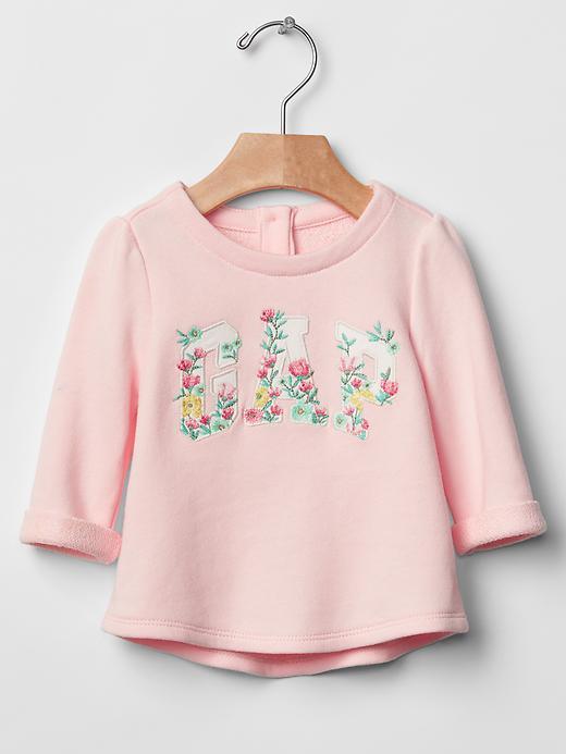 Gap Floral Logo Sweatshirt - Pink Cameo