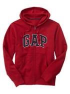 Gap Men Factory Arch Logo Zip Hoodie - Lasalle Red