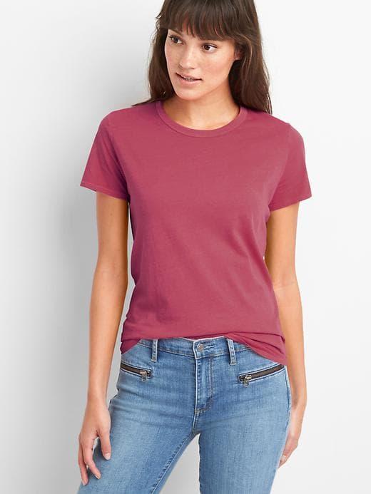Gap Vintage Wash Crewneck Tee - Kidney Bean