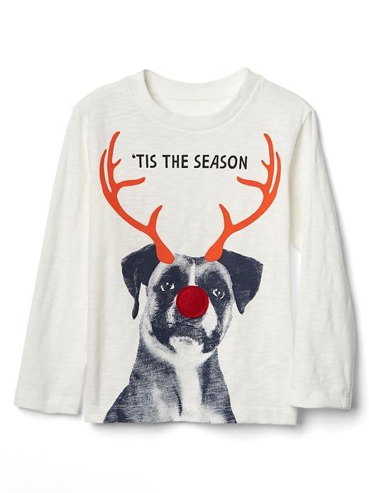 Gap Graphic Long Sleeve Tee - New Off White