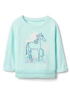 Gap Graphic Crew Sweatshirt - Ballerina Blue