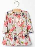 Gap Logo Floral Sweatshirt Dress - Floral