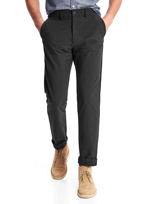 Gap Men Performance Slim Fit Khakis - True Black