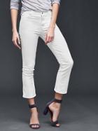 Gap Women Authentic 1969 Crop Kick Jeans - White