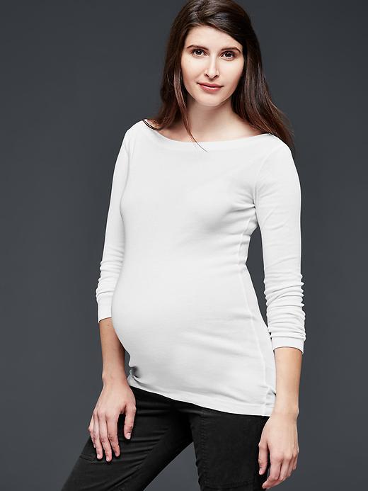 Gap Women Modal Boatneck Tee - White