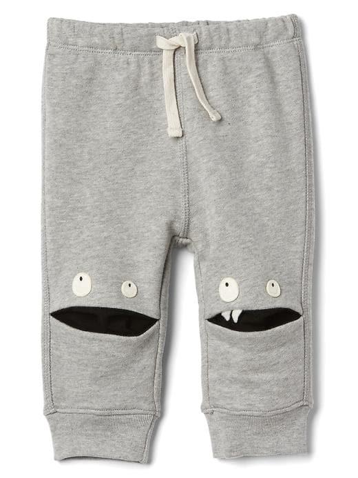 Gap Monster Knee Knit Pants - Light Heather Gray