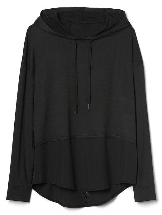 Gap Gapfit Mesh Jersey Hoodie - Black