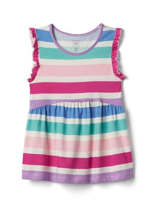 Gap Women Print Flutter Peplum Top - Bold Stripe