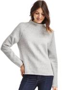 Gap Women Cozy Fleece Mockneck Sweater - Grey